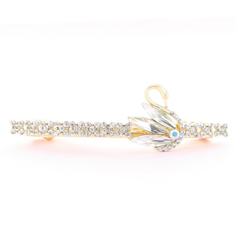 Rhinestone Swan Barrette (Clip France )