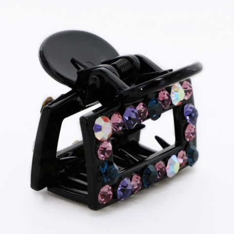 Crystal Rhinestone Rectangle Cutout Claw Clip