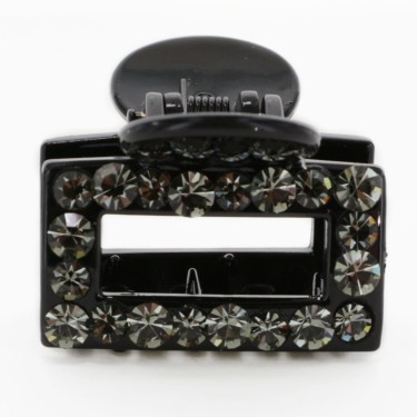 Crystal Rhinestone Rectangle Cutout Claw Clip