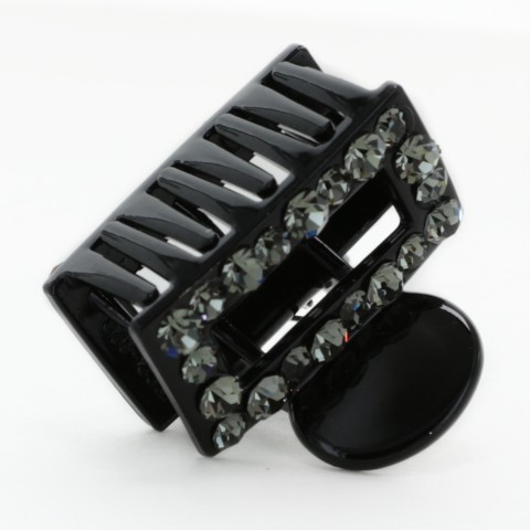 Crystal Rhinestone Rectangle Cutout Claw Clip