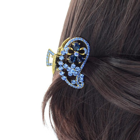 Luxurious Cubiczirconia Flower Barrette