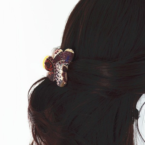 Mix Print Flower Hair Jaw