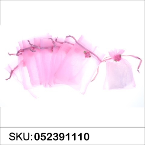 Rose Deco Matching Drawstring Organza Bag