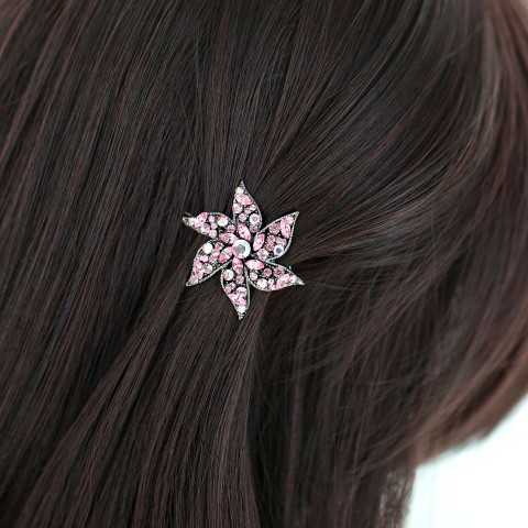 Crystal Flower Barrette