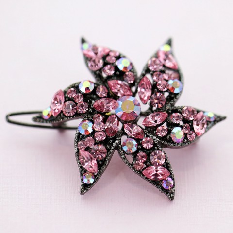 Crystal Flower Barrette