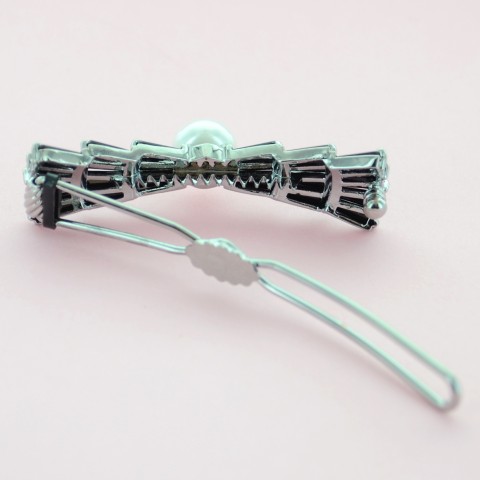 Glamorous CubicZirconia Bow Barrette