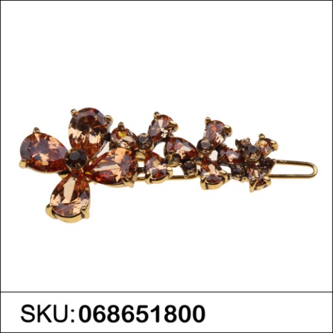 Luxurious Cubiczirconia Flower Barrette