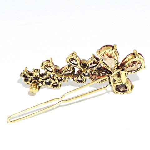 Luxurious Cubiczirconia Flower Barrette