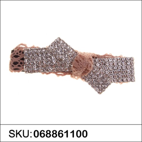 Crystal & Lace Alligator Clip