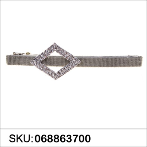 Crystal Cutout Diamond Alligator Clip