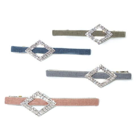 Crystal Cutout Diamond Alligator Clip