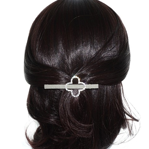 Crystal Clover Alligator Clip