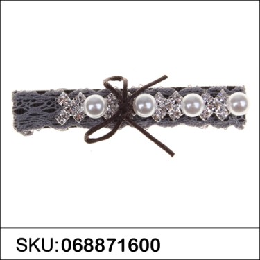 Crystal Faux Pearl Lace Alligator Clip