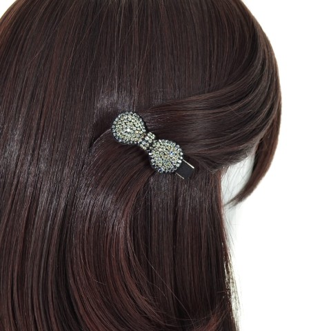 Crystal Bow Alligator Clip