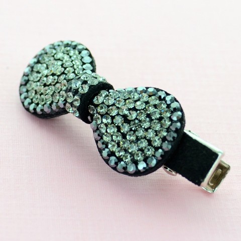 Crystal Bow Alligator Clip