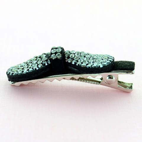 Crystal Bow Alligator Clip