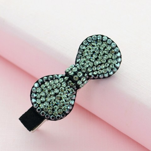 Crystal Bow Alligator Clip