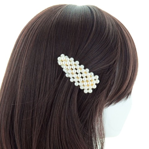 Imitation Pearl Water Drop Snap Clip/Barrette