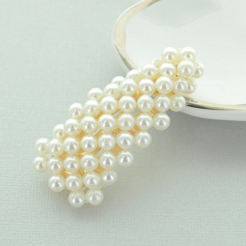 Imitation Pearl Water Drop Snap Clip/Barrette