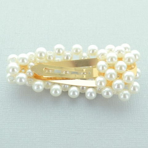 Imitation Pearl Water Drop Snap Clip/Barrette