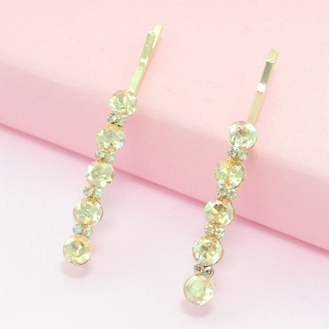 2-Pack Dazzling Row Crystal Barrettes