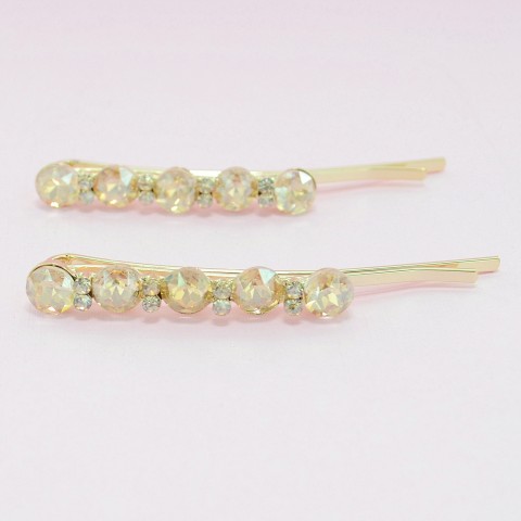 2-Pack Dazzling Row Crystal Barrettes