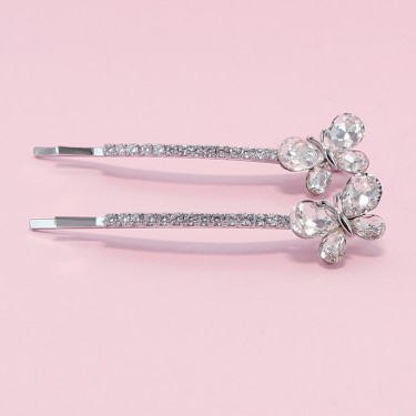 Crystal Butterfly Bobby Pin (2-Pack)