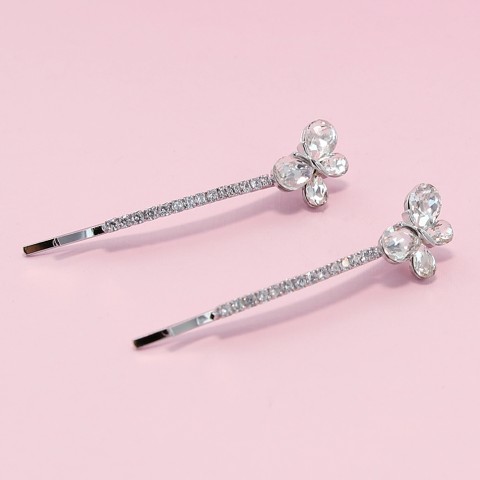 Crystal Butterfly Bobby Pin (2-Pack)