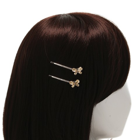 Crystal Butterfly Bobby Pin (2-Pack)