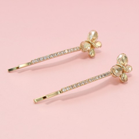 Crystal Butterfly Bobby Pin (2-Pack)