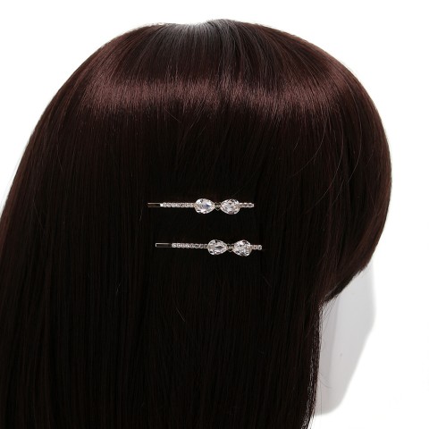 Crystal Bow Bobby Pin (2-Pack)