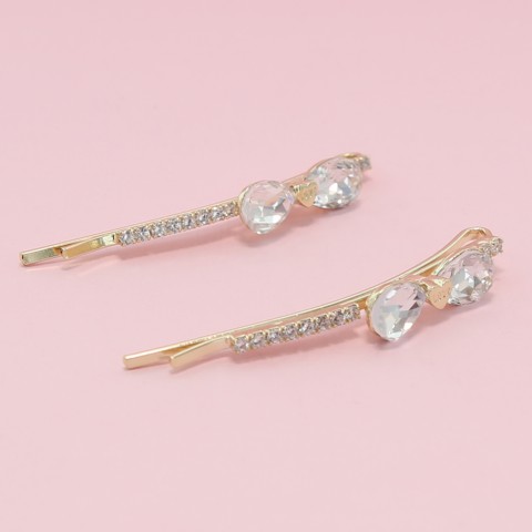 Crystal Bow Bobby Pin (2-Pack)