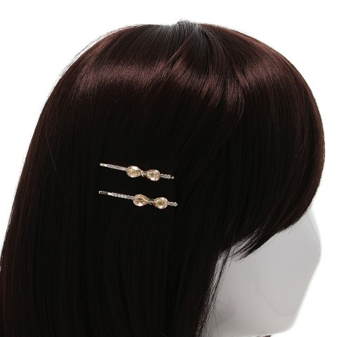 Crystal Bow Bobby Pin (2-Pack)