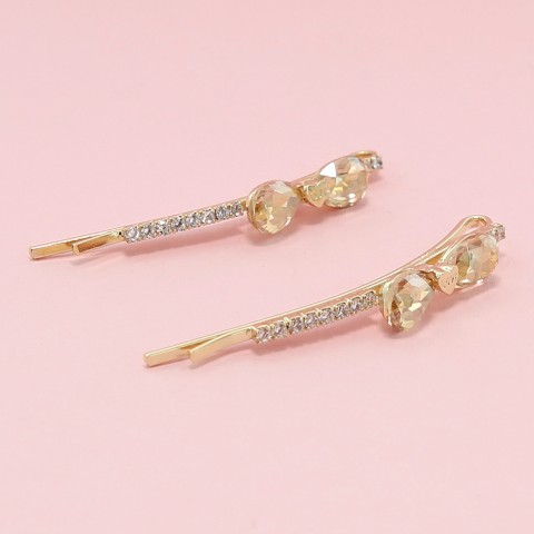 Crystal Bow Bobby Pin (2-Pack)