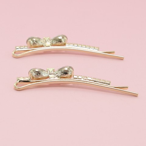 Crystal Bow Bobby Pin (2-Pack)