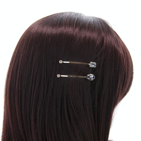 Rhinestone 2-Pack Bobby Pins/Hair Clips