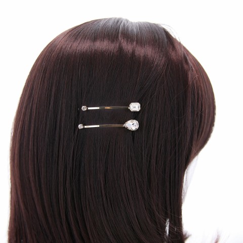 Rhinestone 2-Pack Bobby Pins/Hair Clips