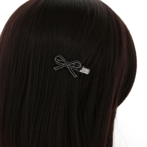 Crystal Rhinestone  Bow Pinch Cilp