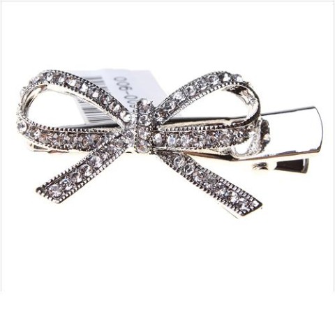 Crystal Rhinestone  Bow Pinch Cilp