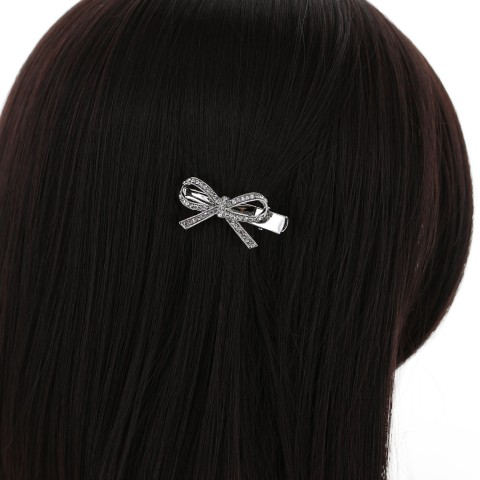 Crystal Rhinestone  Bow Pinch Cilp