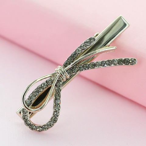 Crystal Rhinestone  Bow Pinch Cilp