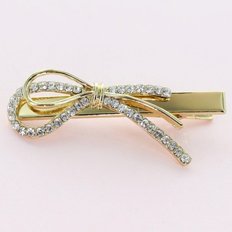 Crystal Rhinestone  Bow Pinch Cilp