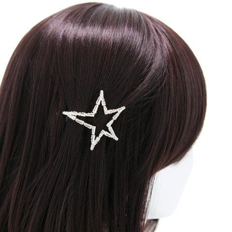 Cubiczirconia Rhinestone Bridal Star Barrette