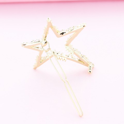 Cubiczirconia Rhinestone Bridal Star Barrette