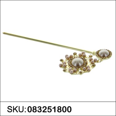 Drop Faux Pearl & Crystal Hair Stick