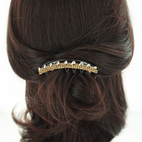 Glistening Crystals Deco Hair Comb