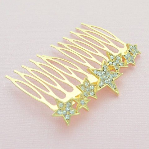 Crystal Star Hair Comb