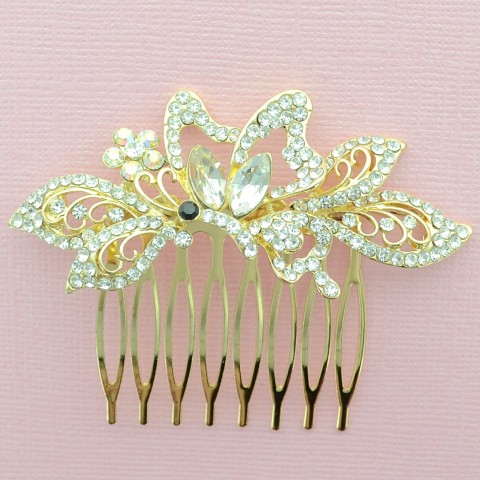 Crystal Butterfly Hair Comb