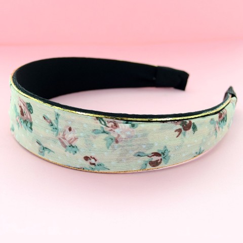 Vintage Inspired Floral Chiffon Headband