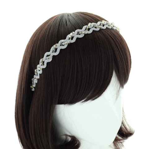 Handmade Twisted Crystal Wrap Headband.